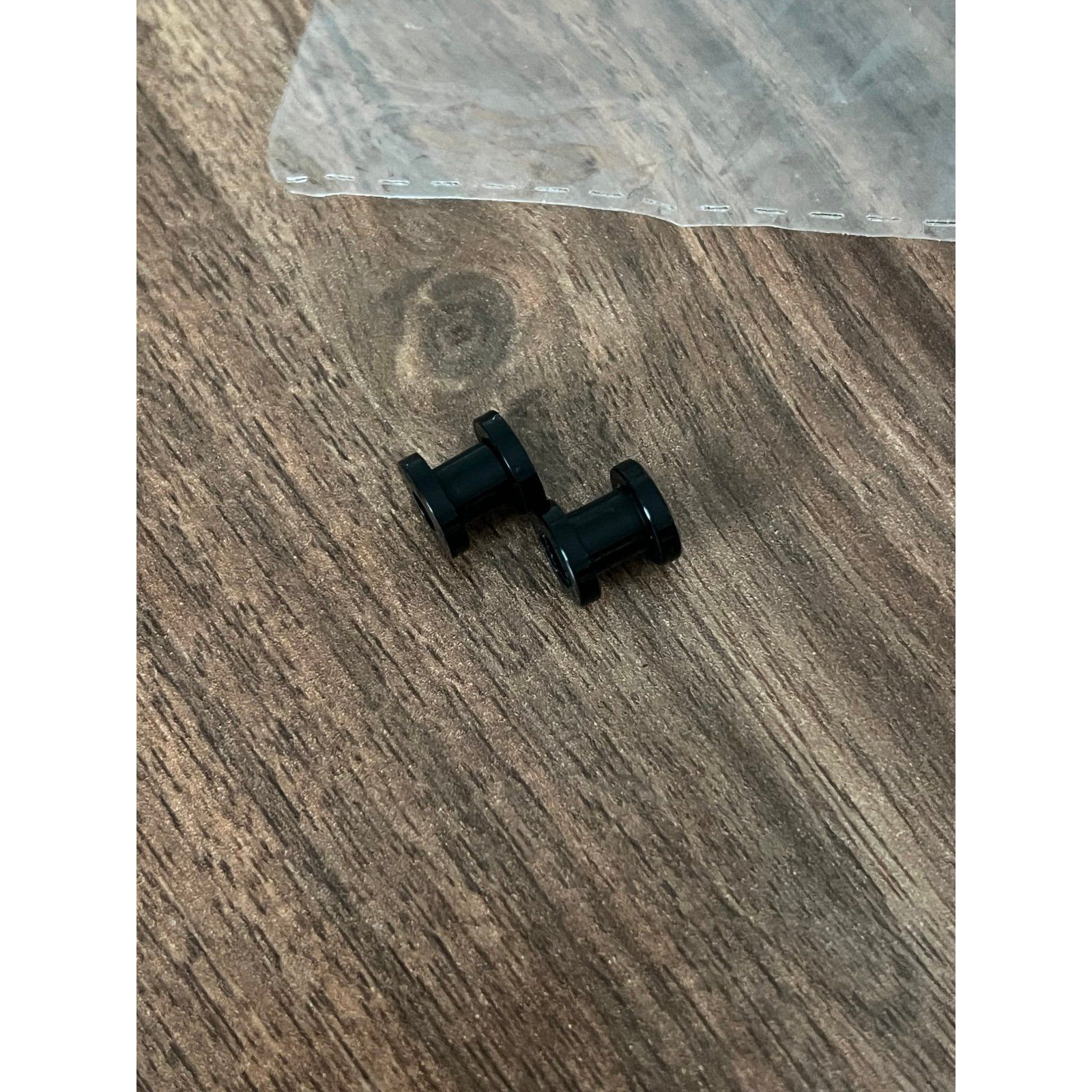 2g Plastic Black Gauges Small Earrings New